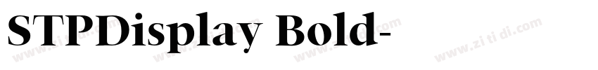 STPDisplay Bold字体转换